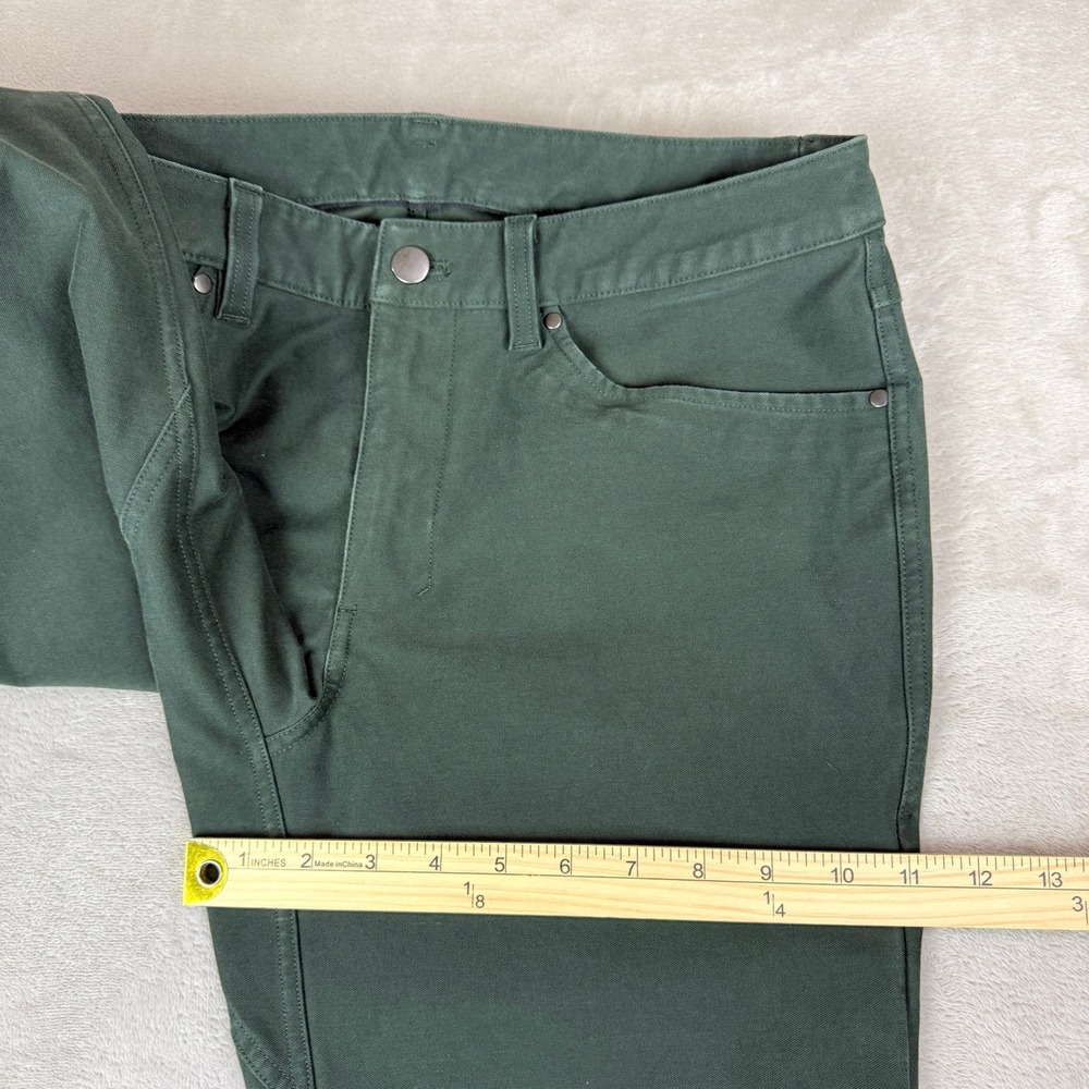 Lululemon ABC Slim Pant Men 31 Dark Green Utilitech 5-Pocket Commuter Preppy EUC - Picture 13 of 14